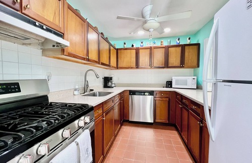 Cabes Point Condo | Fantastic! 3 BR! STEPS to the sand on Sapphire Beach Waterfront ocean view patio