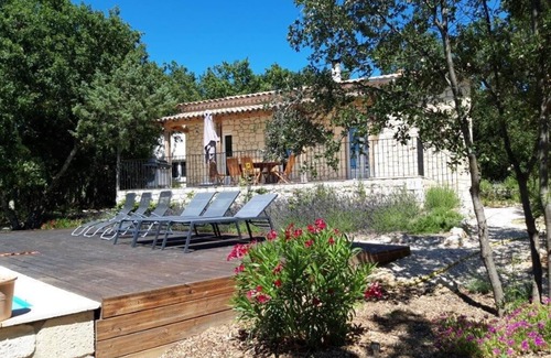 Labastide-de-Virac House | Farmhouse for 6 people with heated swimming pool, jacuzzi, sauna south of France