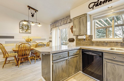 Pocatello House | Fenced Yard, Patio: Family-Friendly Pocatello Home