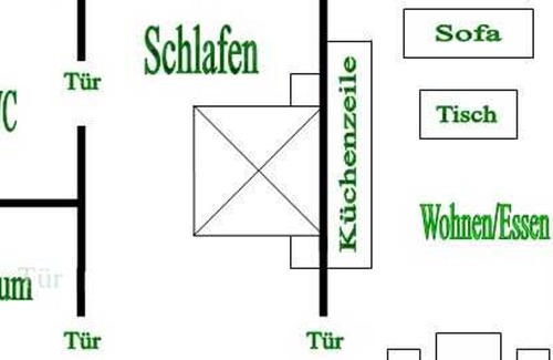 Bad Duerrheim Apartment | Fewo Süd rechts 3, 2-rooms 43 qm, max. 2 pers. - Cottage Lochar