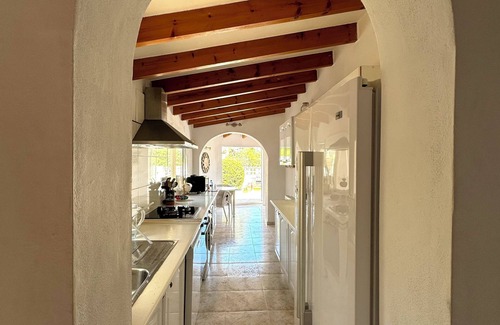 Pinar del Advocat Villa | Fiesta~Siesta in this easy to access Moraira home with unique bedrooms and BBQ