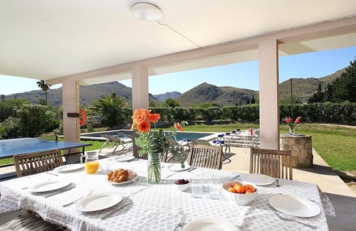 Puerto de Pollensa Villa | Finca Villa Animeta with Mountain View, Pool, Garden & Wi-Fi