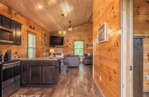 Sevierville Cabin | Fire Pit, 85° Indoor Pool, Hot Tub, Game Room