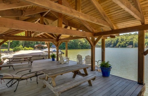 Lake Lure Condo | Firefly Retreat #202: Gated Community in Lake Lure | Views Of Lake; pool, boats & more!
