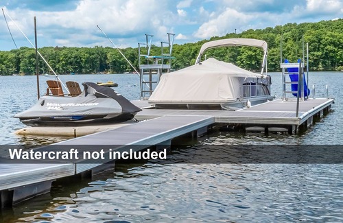 Oakland House | Fireside Fun: Outdoor Pool, Lake Access, Hot Tub, Basketball, & More