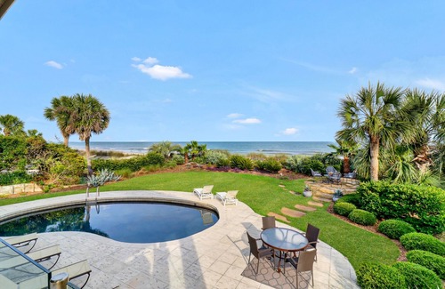 Sea Pines House | Five Bedroom Oceanfront Sea Pines Home with Private Pool and Oceanfront Views