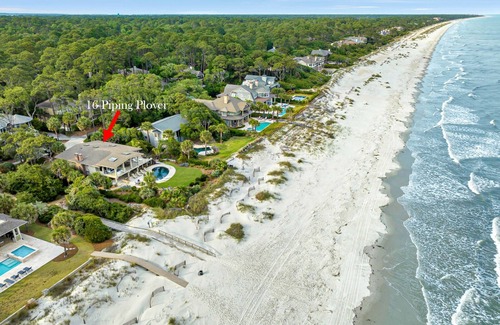 Sea Pines House | Five Bedroom Oceanfront Sea Pines Home with Private Pool and Oceanfront Views
