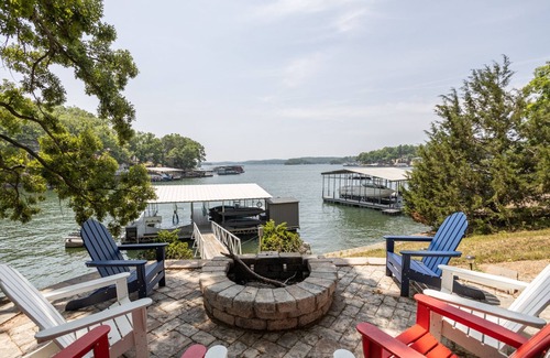 Gravois Mills House | Five Oaks Lakehouse - Luxurious Home with a Game Room and Lakeside Fire Pit!