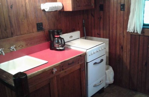 Hot Springs Cabin | FIVE POINTS~LAKE HAMILTON: Cabin#4 ~ 1BR w/Queen Bed, Futon in LR, Full Kitchen, Breakfast "Fixins" Provided, Jetted Tub