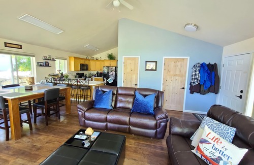 Lakeside House | Flathead Lake home W/private beach, dock, and hot tub