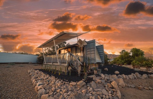 Morongo Valley House | Floating Container on Animal & Art Sanctuary Near Joshua Tree