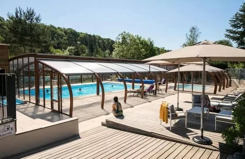 Saint-Paulien House | Flower Camping La Rochelambert * - Mobile home Premium 37m2 3 bedrooms + Terrace + TV + LV + BBQ + 2SDB + District Pieton 6 persons