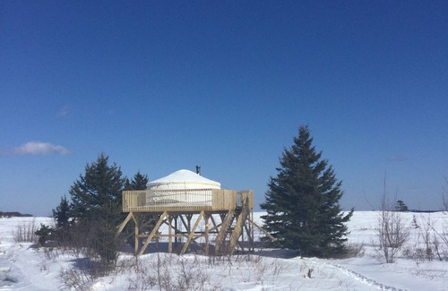 Indian Brook Resort | Flying moose yurt at Cabot Shores Wilderness Resort