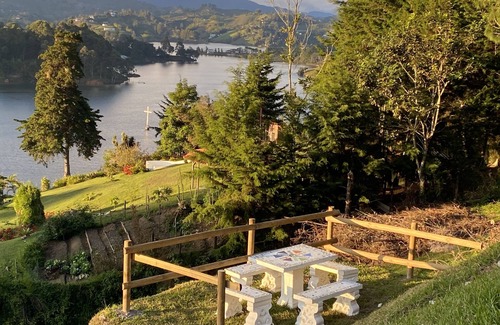 Guatape Apartment | FOR TWO PEOPLE LAKE VIEW JACUZZI INSIDE AND OUTSIDE