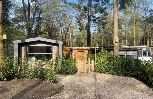 Bosgebied Hoenderloo Ski Chalet | Forest Finest, luxury chalet with HOT TUB beautiful canopy and beautiful garden