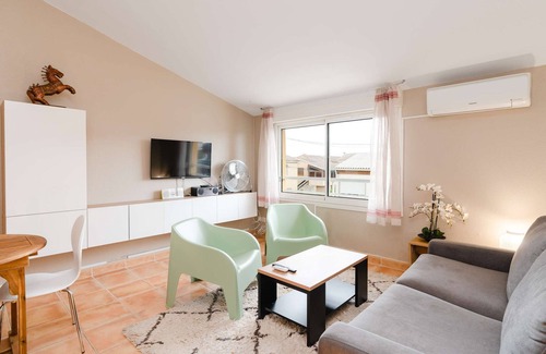 Gruissan Plage Apartment | FR21 Spacious 2room flat+Mezzanine with AC Plage des Chalets