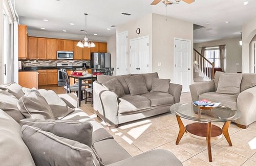 Trafalgar Village House | Freshly updated resort home with private pool, grill, soaking tubs, & smart TVs