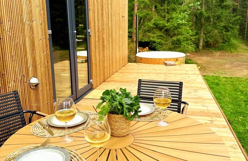 Orby Cabin | Freyja Summer Forest Retreat | Lakeside Views & Outdoor Tub (Near Gothenburg)