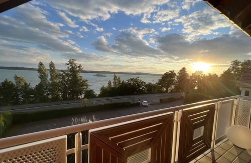 Unteruhldingen Apartment | From sunrise to sunset, you can enjoy magnificent views of the lake,