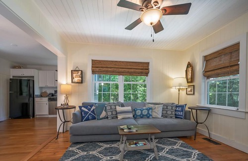Lake Lure Cottage | Full Bloom: Lake Cottage with Hot Tub, Walkable to Lake Lure Beach, Marina and Chimney Rock Village!