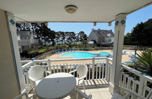 Fouesnant Apartment | * Full sea view - Beach - Heated pool - Terrace - WiFi *