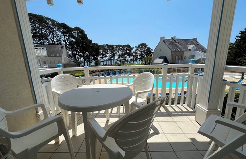 Fouesnant Apartment | * Full sea view - Beach - Heated pool - Terrace - WiFi *