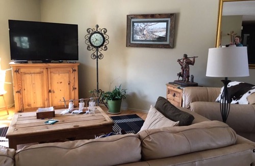 Woodland Park Bed & Breakfast | Furnished Bedroom in our Home with Queen bed - Shared Bath
