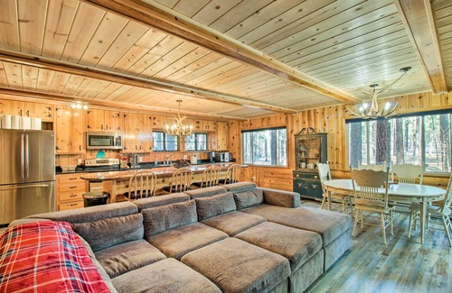 Pinetop Cottage | Furnished Patio & Fire Pit: Pinetop Cabin!