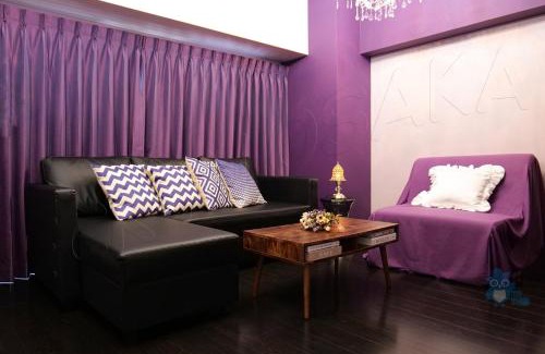 Namba Apartment | G3 ll 특별가격 전철역 도보3분 번화가의 조용한 2룸 퍼플하우스 침대4
