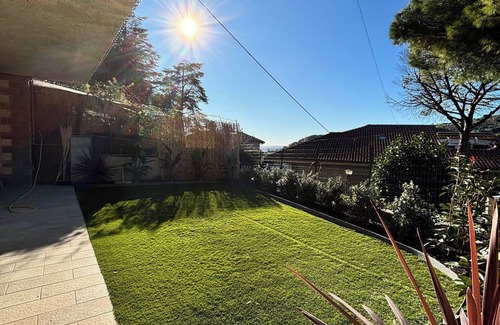 Bordighera Apartment | Garden: lovely one-bedroom apartment finely renovated, Garden and private parking space