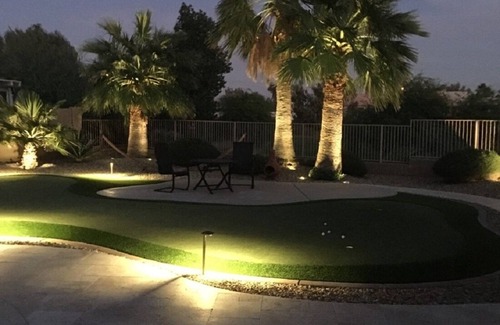 Coyote Lakes House | Get away to sunshine! Home to rent with pool jacussi in backyard on golf course