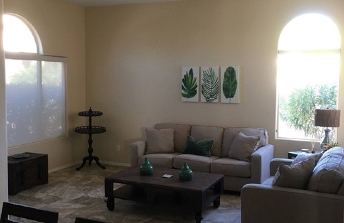 Coyote Lakes House | Get away to sunshine! Home to rent with pool jacussi in backyard on golf course