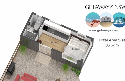 Moss Vale Apartment | Getawayz NSW - Kates Paddock - Tiny Home w/ Kangaroos & Gum trees
