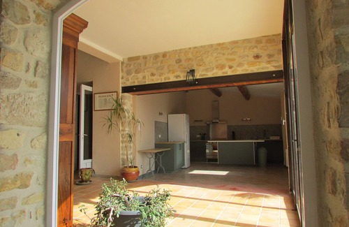 Saint-Victor-de-Malcap House | Gite bastide charming scents stone pool view billiards gard south ardeche
