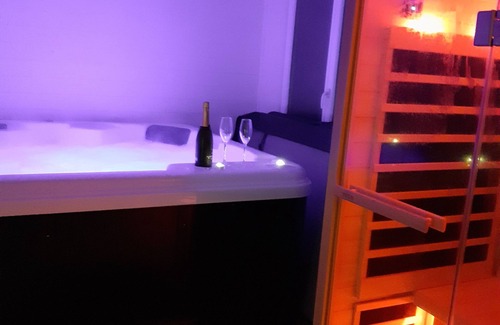 Montcorbon House | Gîte joies2vies Detached house with spa, sauna, bedroom, tv, air conditioning.