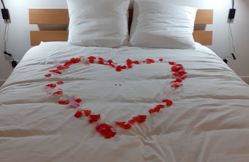 Montcorbon House | Gîte joies2vies Detached house with spa, sauna, bedroom, tv, air conditioning.