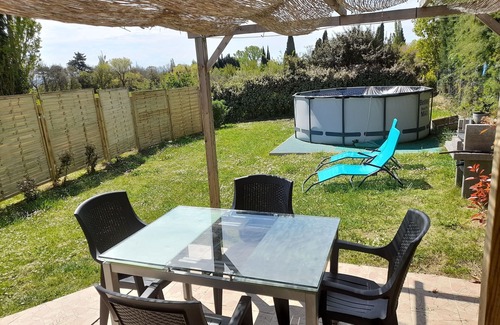 Saint-Paulet Ski Chalet | Gîtes Villa Caline 1 for 2 adults and 3 children max, private swimming pool