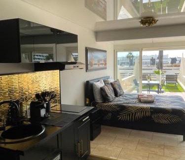 Naturist Village Apartment | glamour golden suite