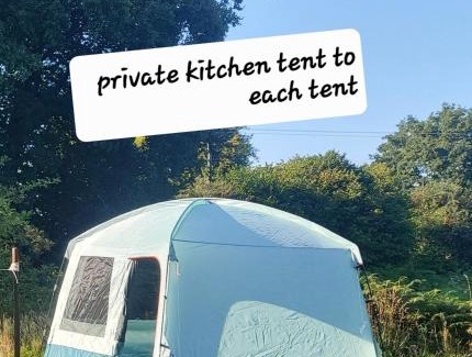Saint-Michel-de-Montjoie Other | 'Glamping' tents one of three to rent fully equipped private equipped kitchen tents too