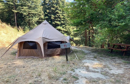 Los Gatos RV Rental | Glamping Tent Large at Enchanted Forest Retreat