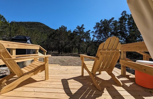Vanderpool RV Rental | Glamping Tents 1, 2, 3