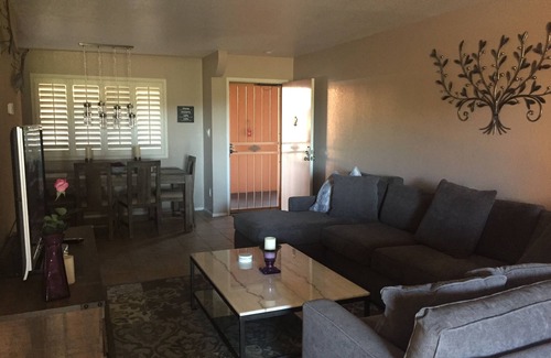 Paradise Valley Village Condo | Golf Course & Sparkling Pool View! Gated Complex & Ground Floor Condo