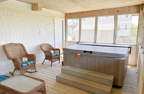 South Nags Head House | Gone Coastal: Private Pool, Hot Tub, Ocean and Sunset Views!