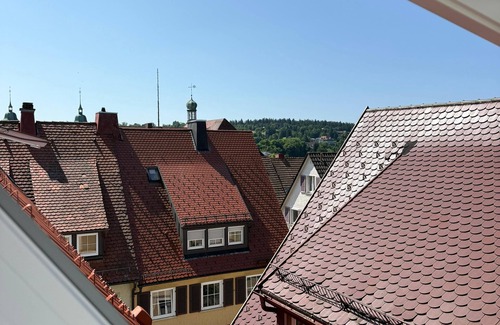 Freudenstadt Apartment | Good Wood Apartment- The Nest I Modern half-timbered house on the market square in Freudenstadt