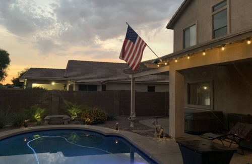 Cottonflower House | Goodyear, AZ full home with heated pool and spa and desert oasis back yard!
