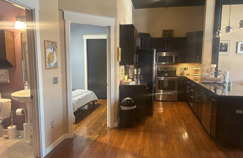 West Central Apartment | Gorgeous 3 bedroom Downtown loft apartment with private balcony & rooftop deck.