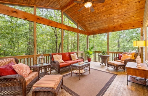 Chestnut Springs House | Gorgeous golf-front home with 2 living spaces, a fireplace, and high-speed wifi