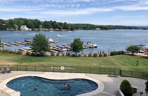Westlake Corner Condo | Gorgeous lake front condo w/large balcony & views!