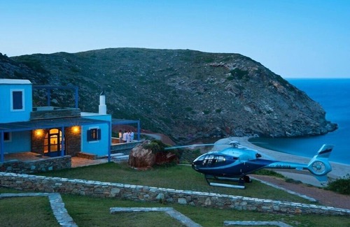 Andros Villa | Grand Blue Villa – 5BR Sea View with Garden Oasis