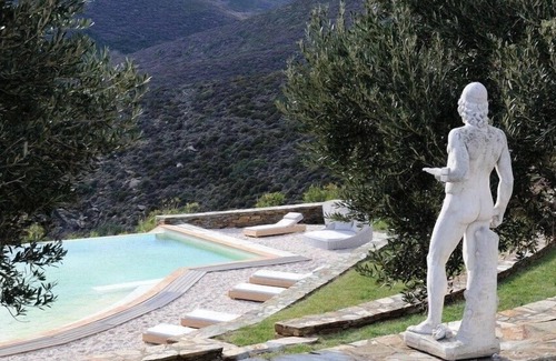 Andros Villa | Grand Blue Villa – 5BR Sea View with Garden Oasis